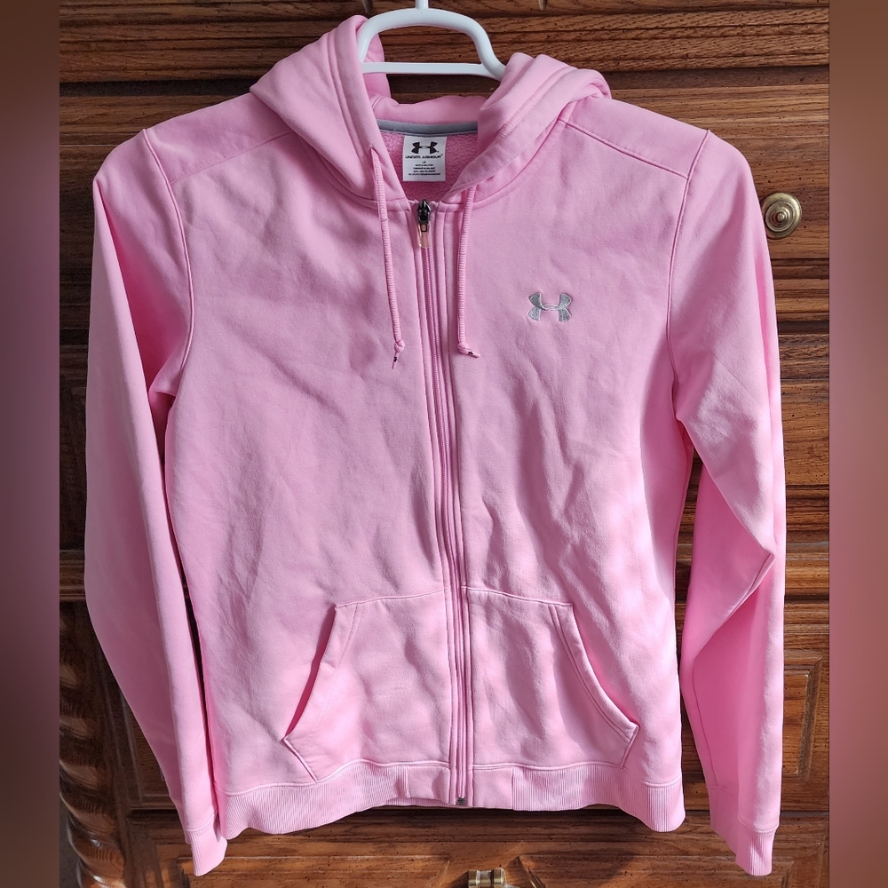 Womens sz L pink zip up hoodie